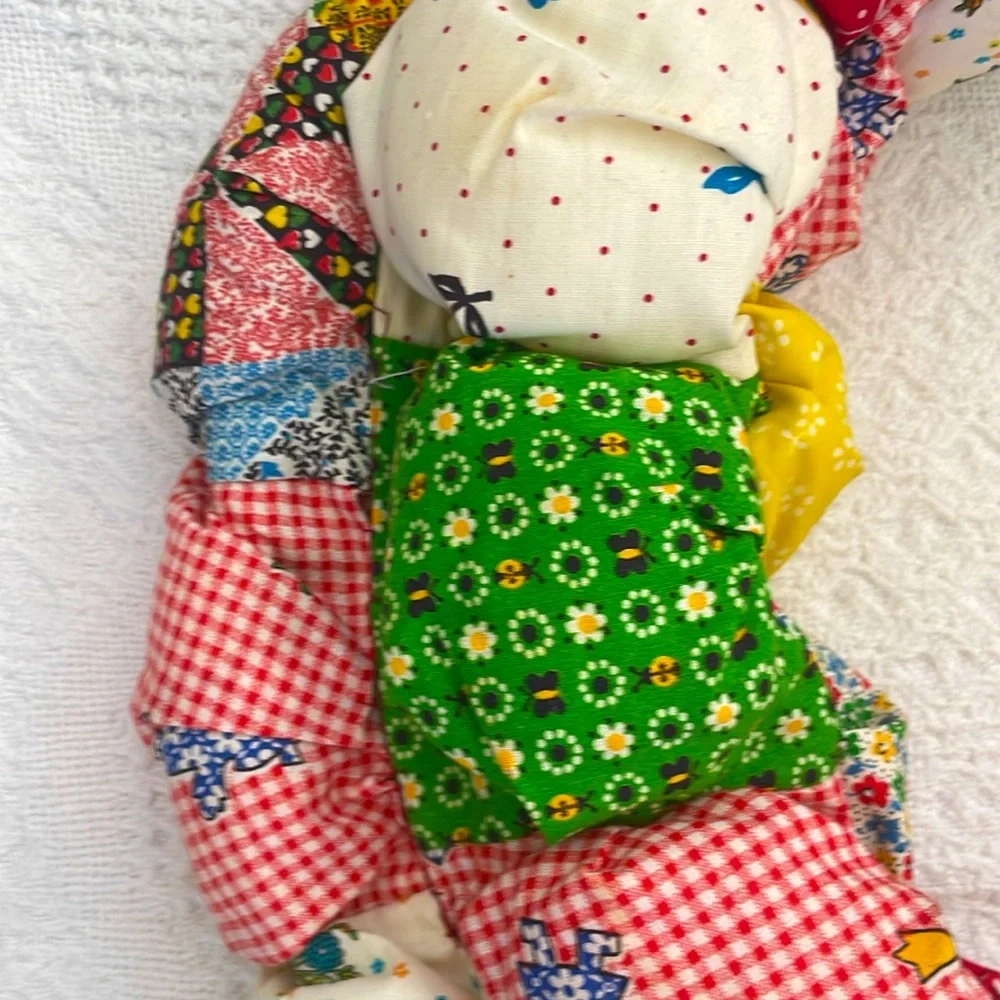 Vintage fabric wreath